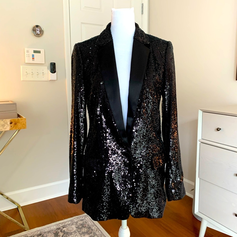 NWT Express Black Sequin Blazer